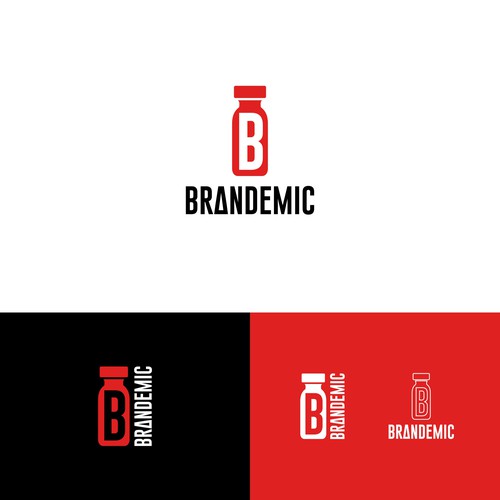 Bottle logo with the title 'Logo for agency with vaccine concept'