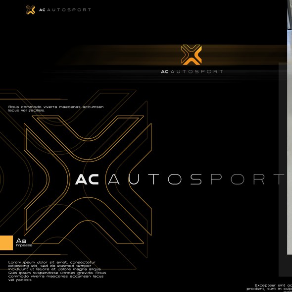 Fancy car logo with the title 'AC AUTOSPORT'