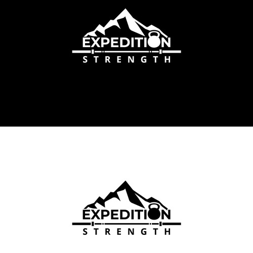 Barbell logo with the title 'Gym logo'