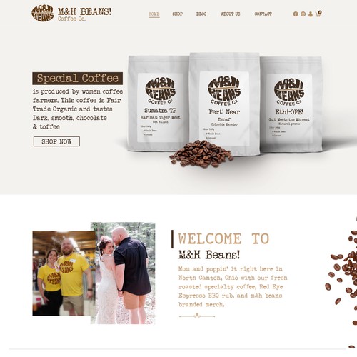 Nature website with the title 'webpage concept'