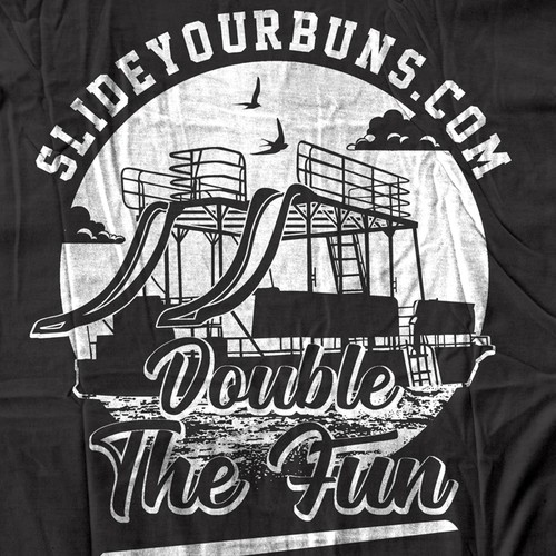 Boat t-shirt with the title 'DOUBLE DECKER PONTOON BOAT'