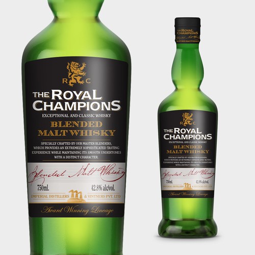 Brand label with the title 'Rebrand Whisky'