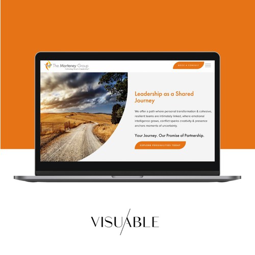 Mobile responsive design with the title 'Squarespace Website for a Leadership Consultancy'