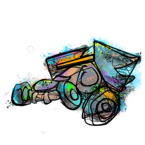 Car illustration with the title 'abstract car'