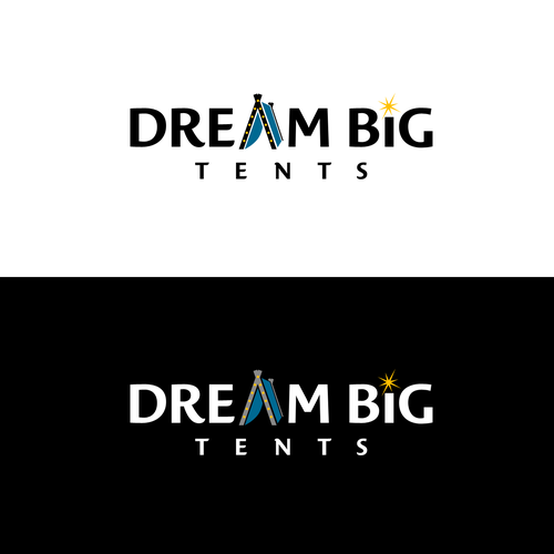 Road trip logo with the title 'DREAM BIG TENTS'