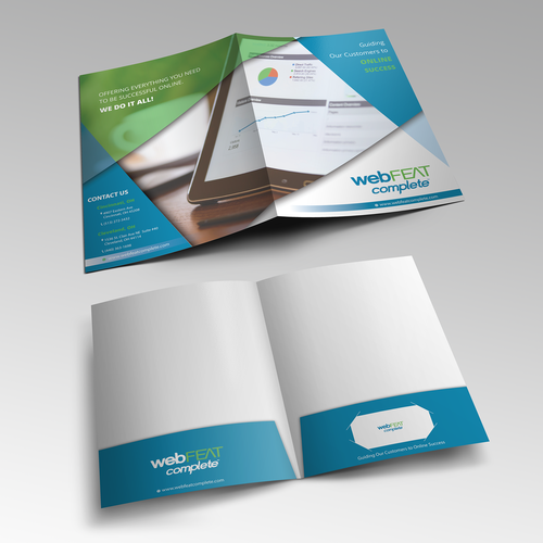 Transparent design with the title 'Presentation Folder for webFEAT'