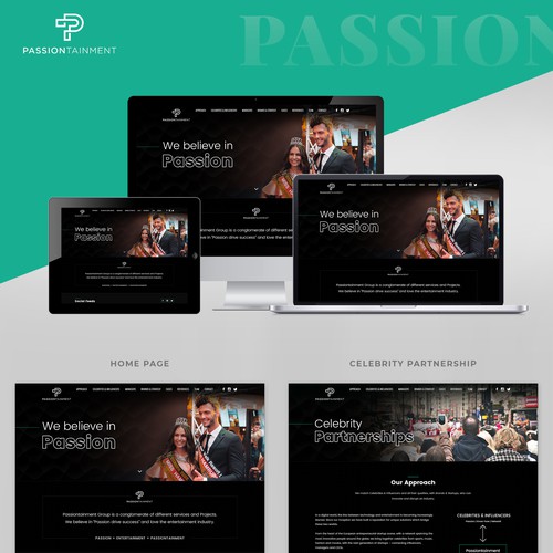 Celebrity design with the title 'Entertainment Media Website'