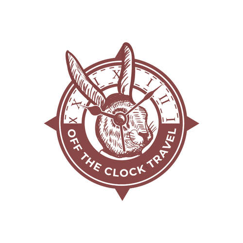 Clock logo with the title 'Clock Travel logo design '