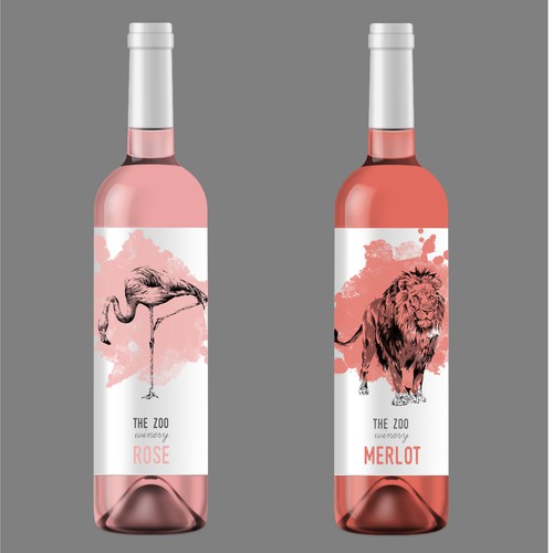 Zoo design with the title 'Wine bottle design '