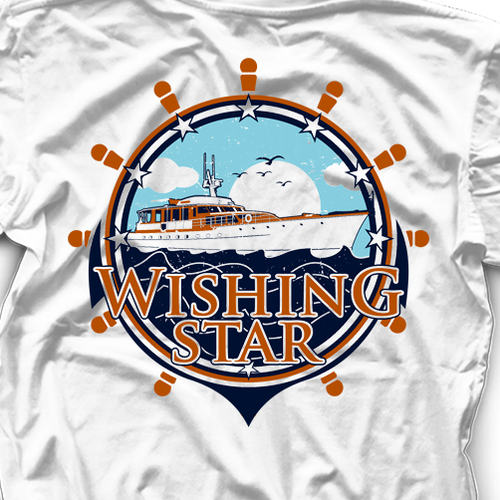 Screen print design with the title 'Wishing Star'