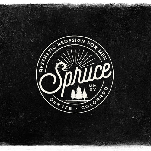 Lettering design with the title 'Spruce - Aesthetic Redesign for Men'