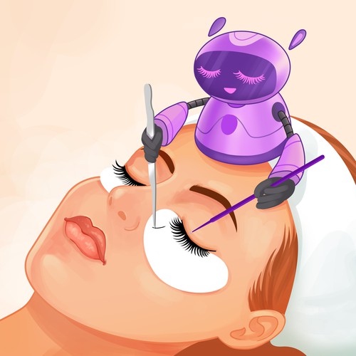 Cute artwork with the title 'Lash Robot '