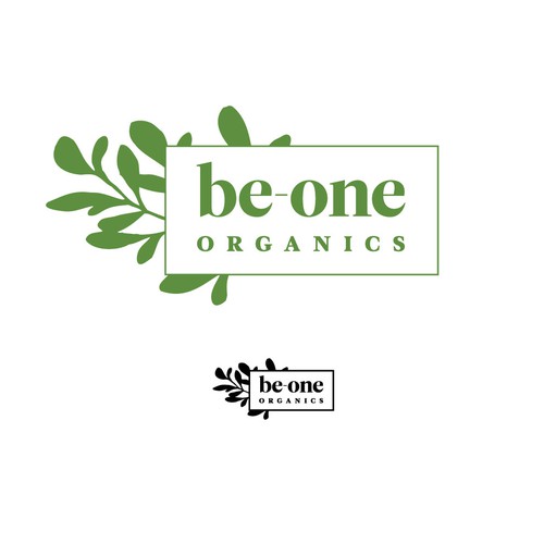 Natural product logo with the title 'Organic product logo'