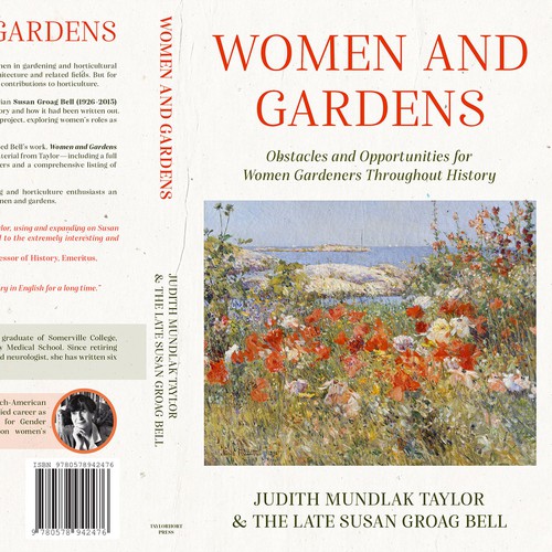 Flower book cover with the title 'Women and Gardens'