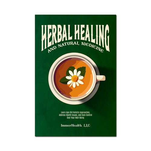 Art Nouveau design with the title 'Book Cover for Herbal Healing'