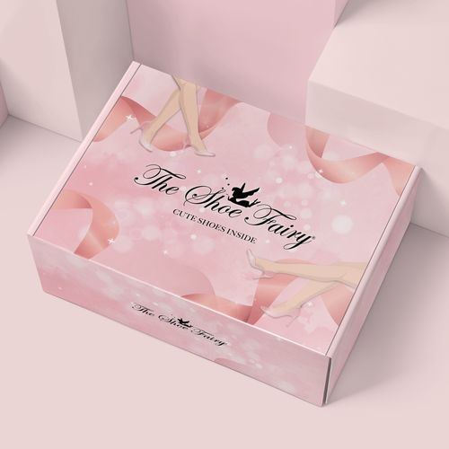 Shoe packaging with the title 'Packaging Design for The Shoe Fairy - High Heelsh H'