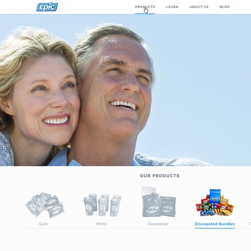 Dental website with the title 'Epic Dental Web Site'