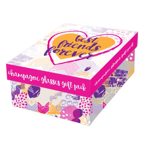 Purple packaging with the title 'Fun Best Friends Forever Packaging'