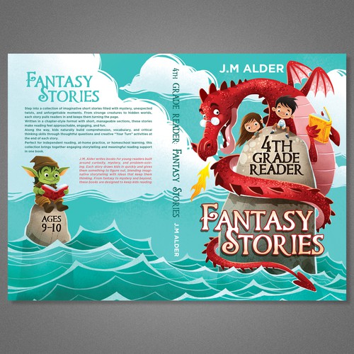 Colorful book cover with the title 'Book cover illustration'