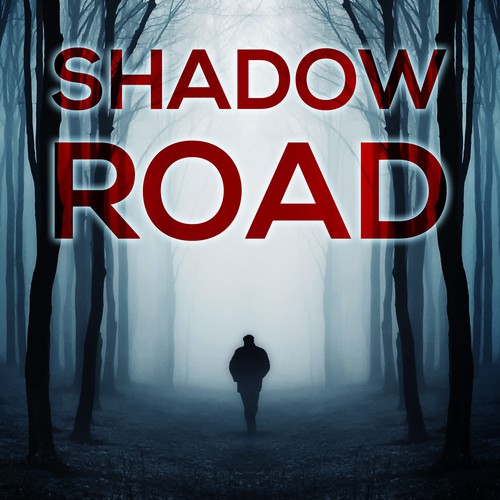 Horror book cover with the title '- SHADOW ROAD - Thriller Book cover '