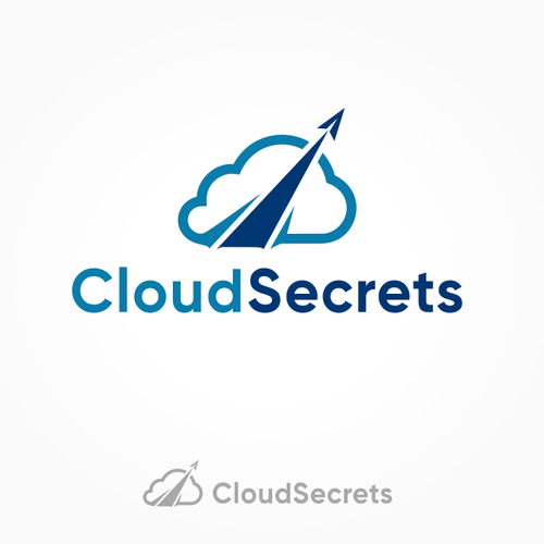 Cloud computing design with the title 'CloudSecrets logo design'