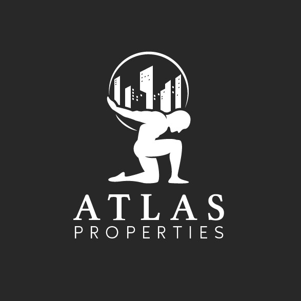 Atlas logo with the title 'Bold and Strong Logo for a real estate company'
