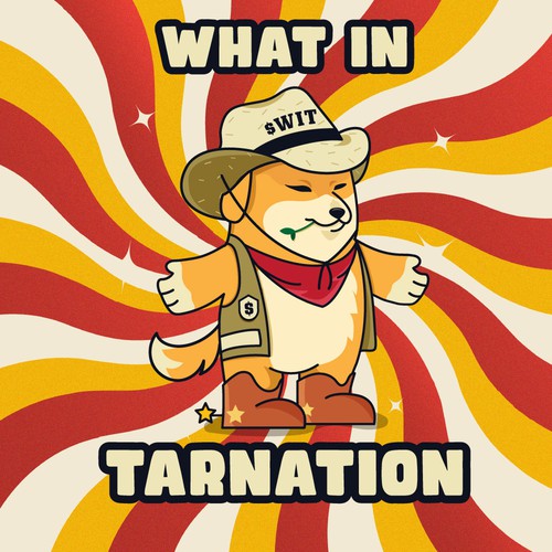 Digital art logo with the title 'Doggo Meme '