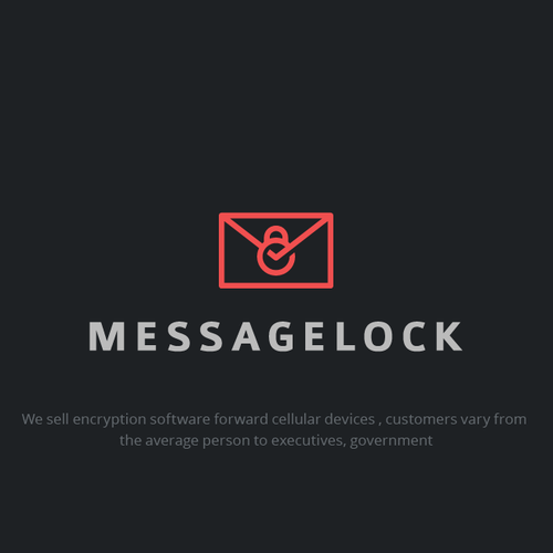 Security logo with the title 'clever logo for message lock.'