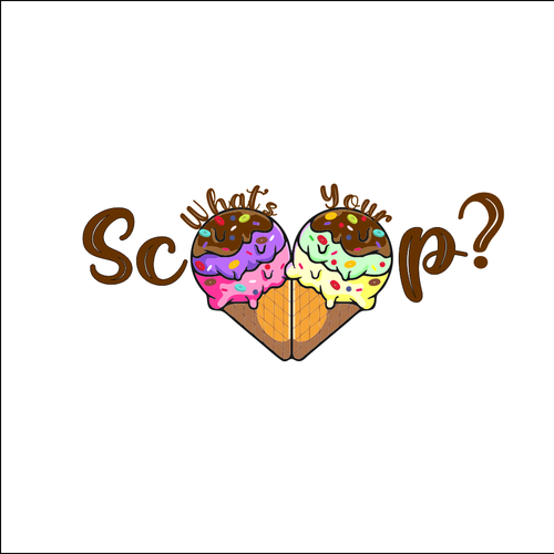 Ice cream shop design with the title 'Ice cream shop logo'