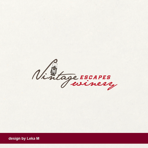 Winery logo with the title 'Vintage Escapes Winery'