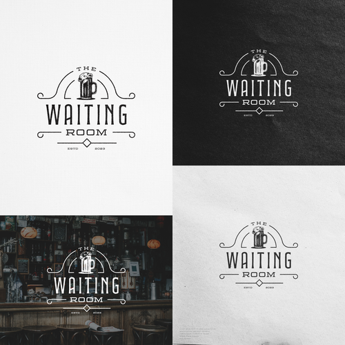Edgy logo with the title 'Vintage logo for The Waiting Room'