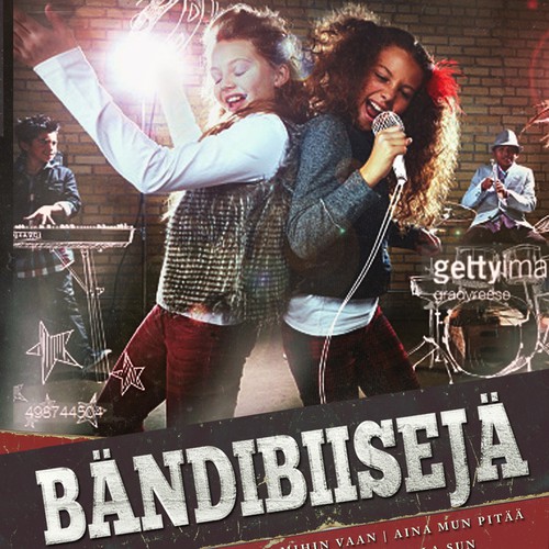 Music book cover with the title 'Cover for a Rock Band Study Book'