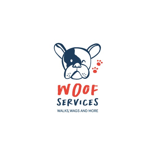 Sweet treat logo with the title 'Frenchie woof'