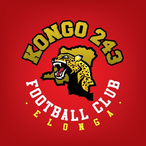 Leopard design with the title 'Kongo 243 Football Club'