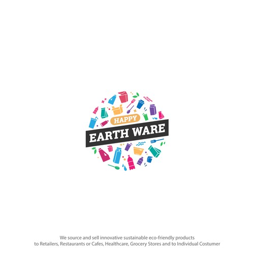 Container logo with the title 'Happy Earth Ware'