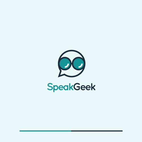 Sunglasses design with the title 'Flatdesign for SpeakGeek'