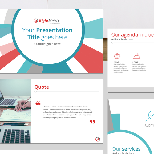 Simplified design with the title 'Template for Marketing Agency'