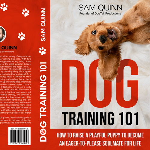 Dog book cover with the title 'Dog Training 101'
