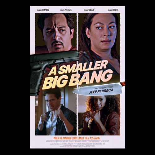 Comedy design with the title 'Action Dramedy Short Film Movie Poster'