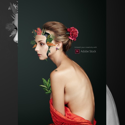 Vintage modern design with the title 'Adobe stock'