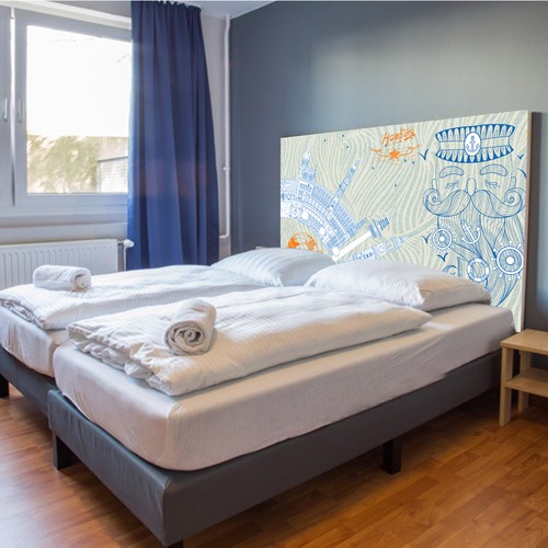 Bed design with the title 'Bed board'