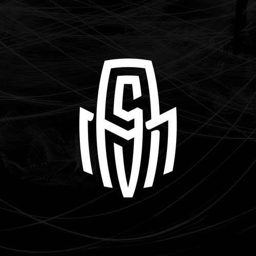 Intertwined design with the title 'Powerful and elegant geometric monogram logo'