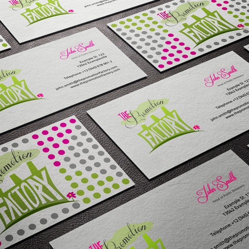 Crazy design with the title 'Create the next logo and business card for The promotion factory'