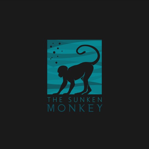 Monkey logo with the title 'A new high end hotel pub logo'