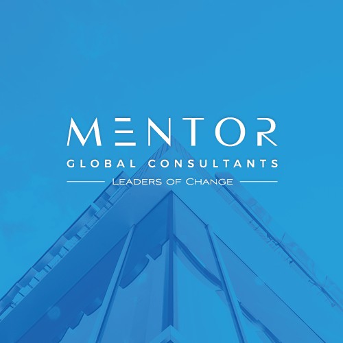 Mentoring logo with the title 'Clean typographic Consultancy Logo'