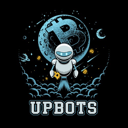 Cryptocurrency t-shirt with the title 'UPBOLD TSHIRT DESIGN'