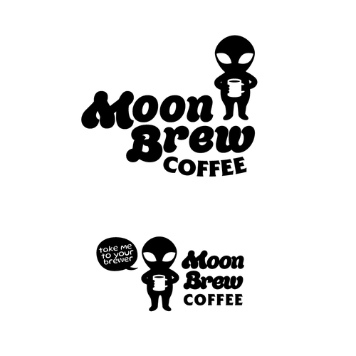 Alien logo with the title 'Coffee That's Out of this World'