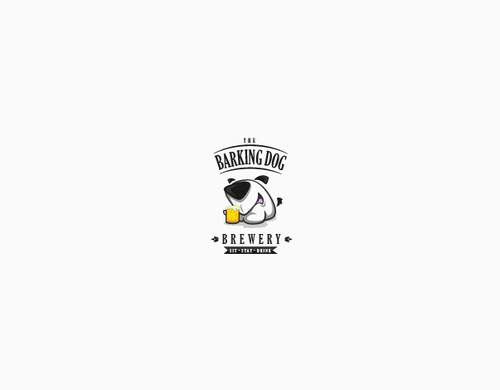 Glass design with the title 'The Barking Dog Brewery'