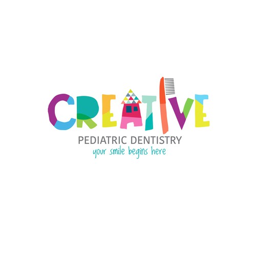 Pediatric design with the title 'logo for pediatric dentistry'