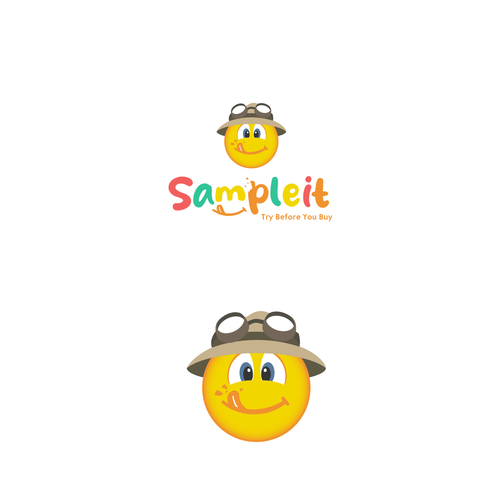 Emoji artwork with the title 'Emoji character The Snack Explorer'